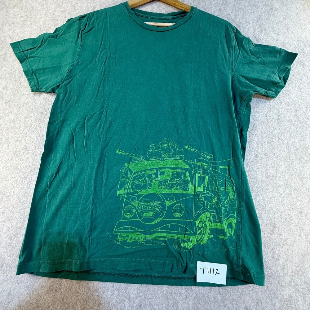 TMNT Teenage Mutant Ninja Turtles LootWear Exclusive Green Turtle Van Shirt‎ L